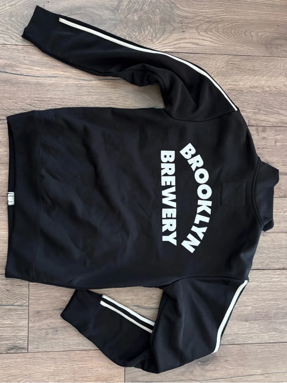 Brooklyn Brewery Vintage Black Track Jacket with White Stripe Small